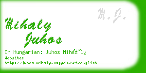 mihaly juhos business card